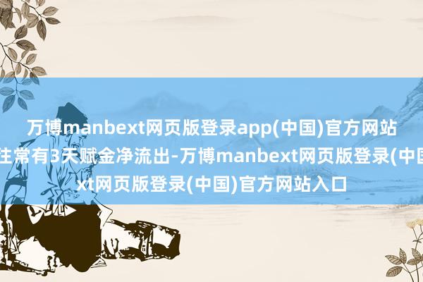 万博manbext网页版登录app(中国)官方网站该基金近5个来往常有3天赋金净流出-万博manbext网页版登录(中国)官方网站入口