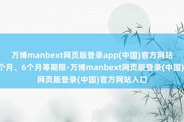 万博manbext网页版登录app(中国)官方网站料想将隐敝3个月、6个月等期限-万博manbext网页版登录(中国)官方网站入口