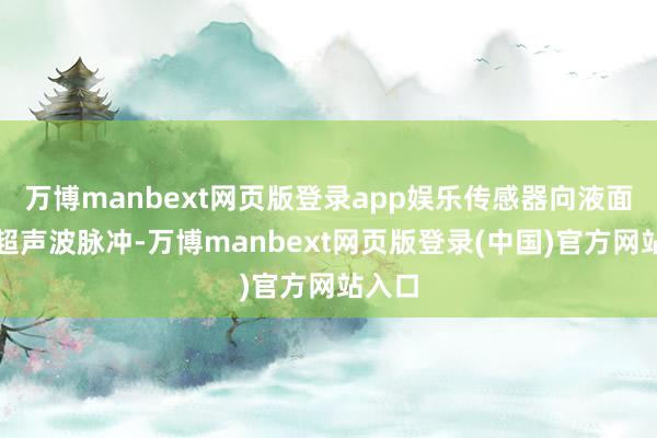 万博manbext网页版登录app娱乐传感器向液面辐射超声波脉冲-万博manbext网页版登录(中国)官方网站入口