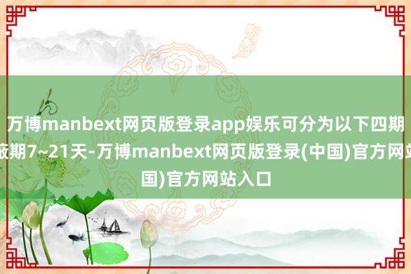 万博manbext网页版登录app娱乐可分为以下四期:遮蔽期7~21天-万博manbext网页版登录(中国)官方网站入口